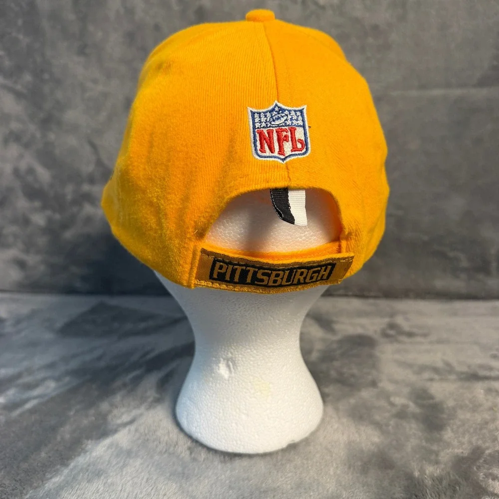 Vintage Logo Athletic Pittsburgh Steelers NFL Pro Line Hat Yellow Adjustable Cap